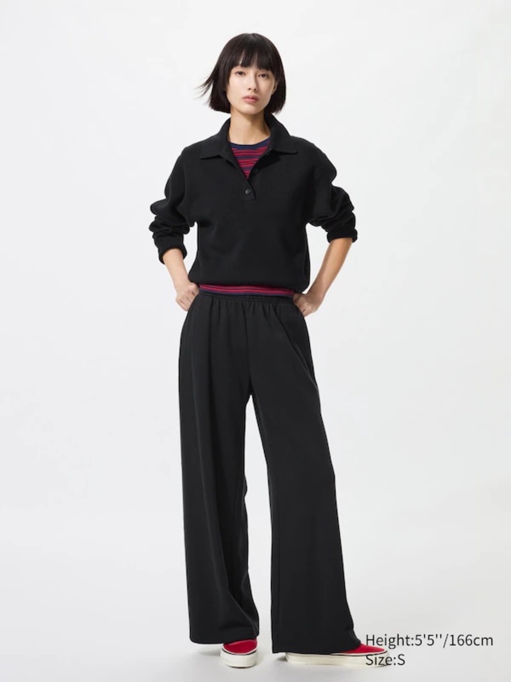 Uniqlo Women’s Wide Sweatpants - Black, size L
